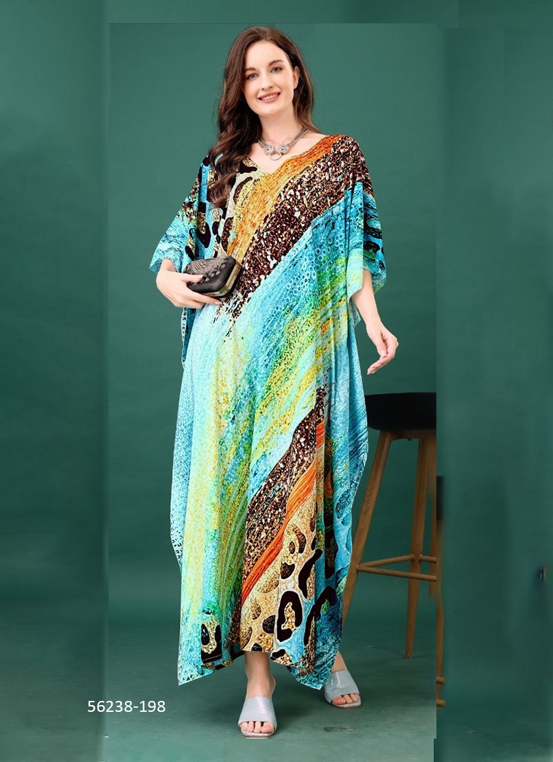 SILK KAFTAN 13 - CATALOG # 56238 (SET OF 8 KAFTANS)