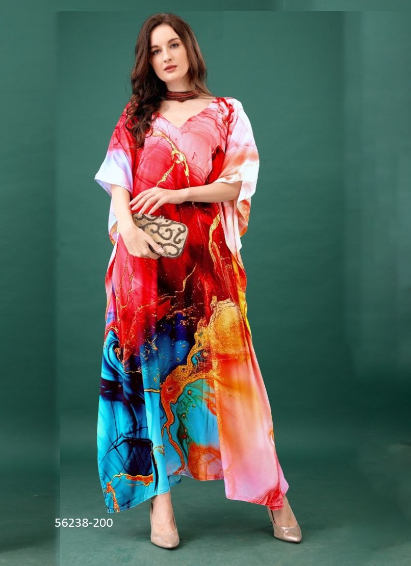 SILK KAFTAN 13 - CATALOG # 56238 (SET OF 8 KAFTANS)