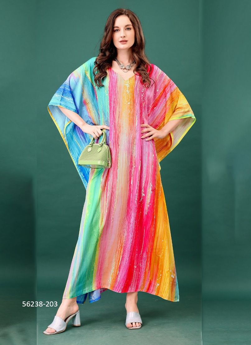 SILK KAFTAN 13 - CATALOG # 56238 (SET OF 8 KAFTANS)