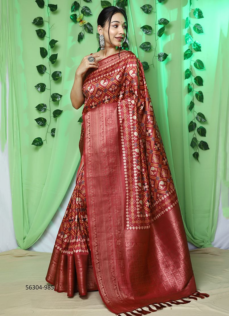 IKKAT PATOLA - CATALOG # 56304 (SET OF 5 SAREES) IKKAT PATOLA - CATALOG # 56304 (SET OF 5 SAREES)