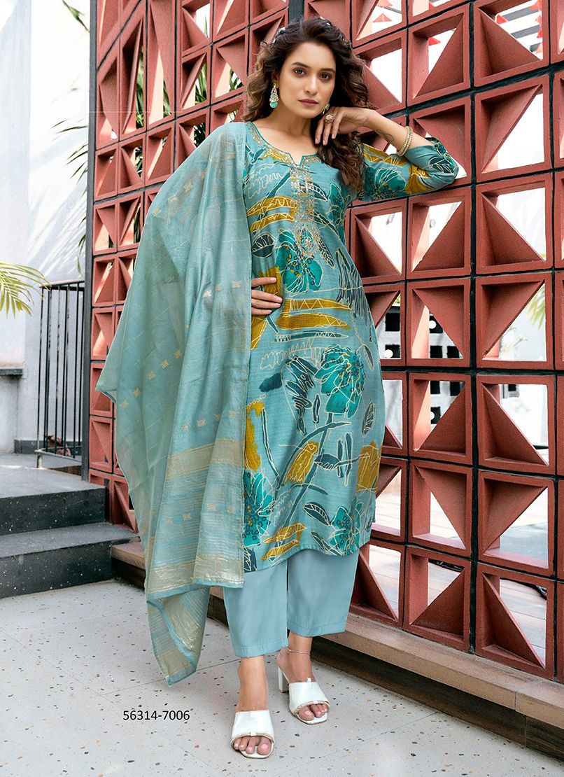 MUSKAN 7 - CATALOG # 56314 (SET OF 6 READYMADE SUITS) MUSKAN 7 - CATALOG # 56314 (SET OF 6 READYMADE SUITS)
