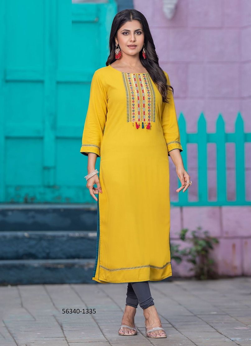 PALAK 39 - CATALOG # 56340 (SET OF 8 READYMADE KURTIS)