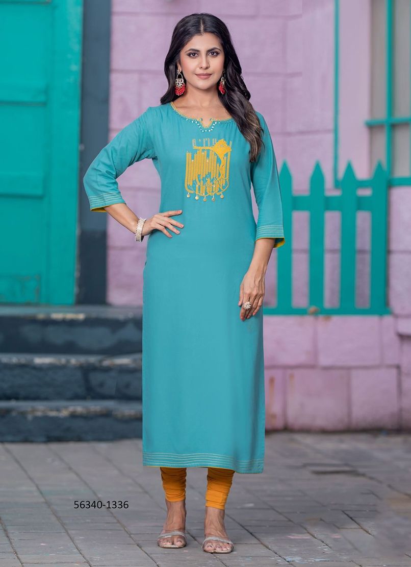 PALAK 39 - CATALOG # 56340 (SET OF 8 READYMADE KURTIS)
