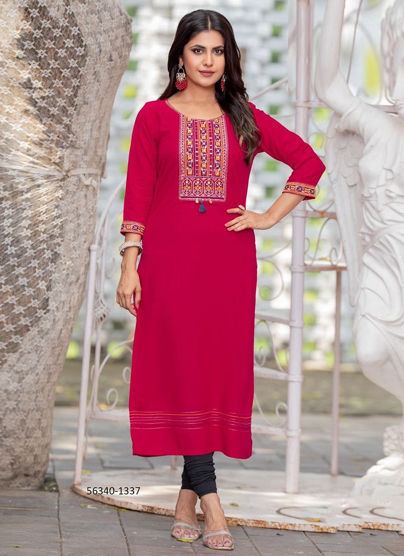 PALAK 39 - CATALOG # 56340 (SET OF 8 READYMADE KURTIS)