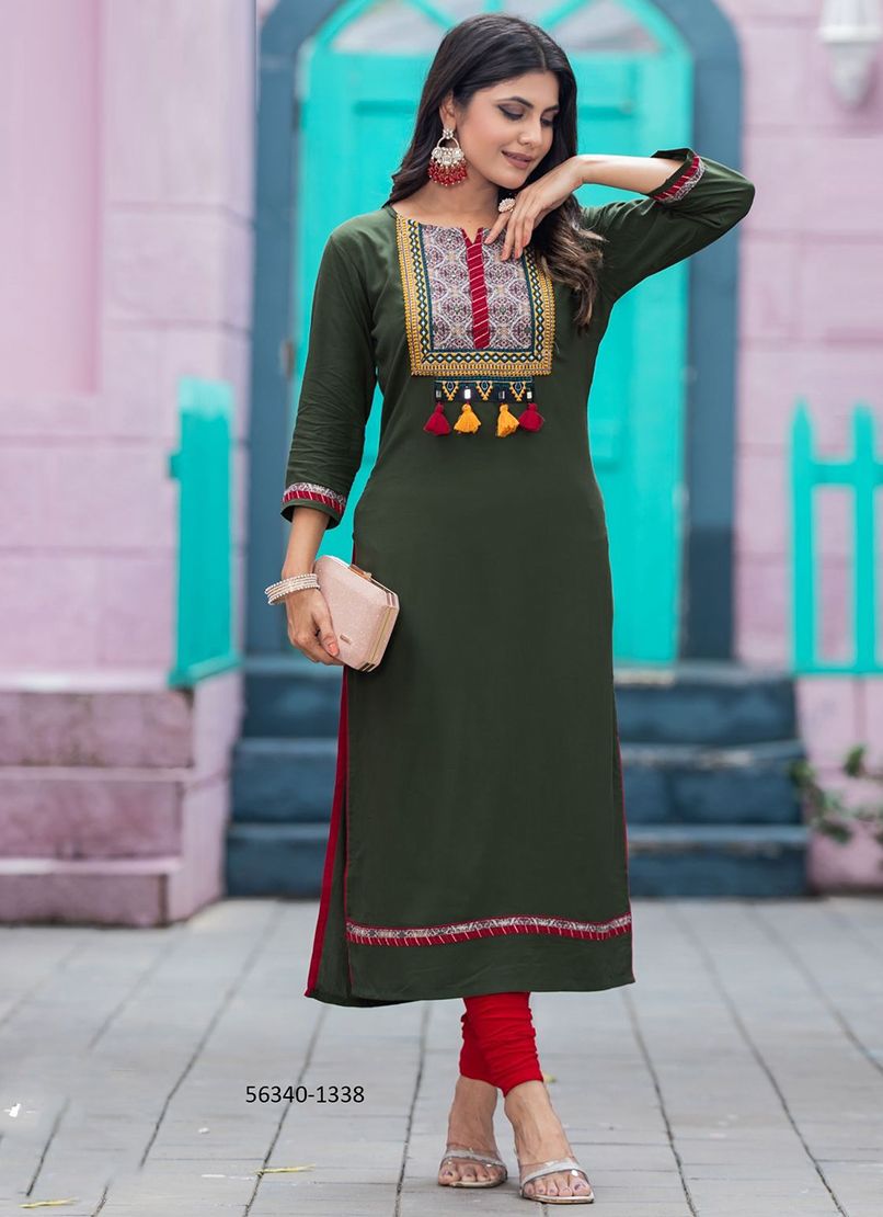 PALAK 39 - CATALOG # 56340 (SET OF 8 READYMADE KURTIS)