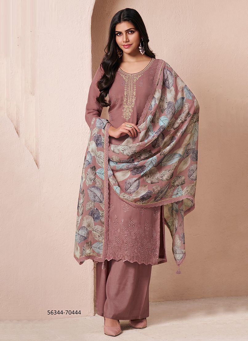 KHWAAB - CATALOG # 56344 (SET OF 4 SEMI-STITCHED SUITS)