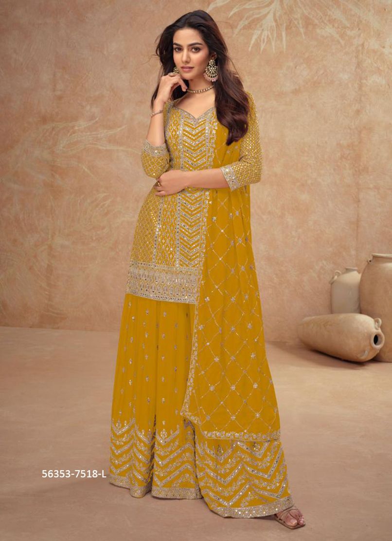 PALAK 3 - CATALOG # 56353 (SET OF 5 READYMADE SUITS)