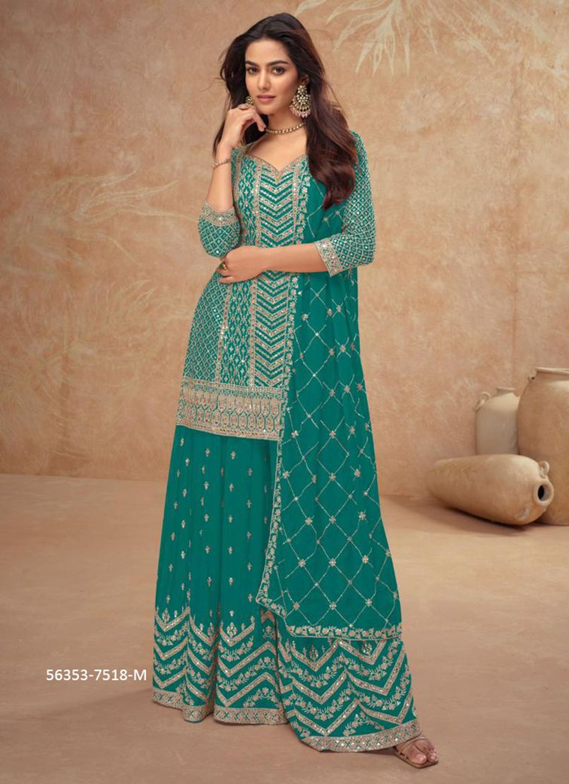 PALAK 3 - CATALOG # 56353 (SET OF 5 READYMADE SUITS)