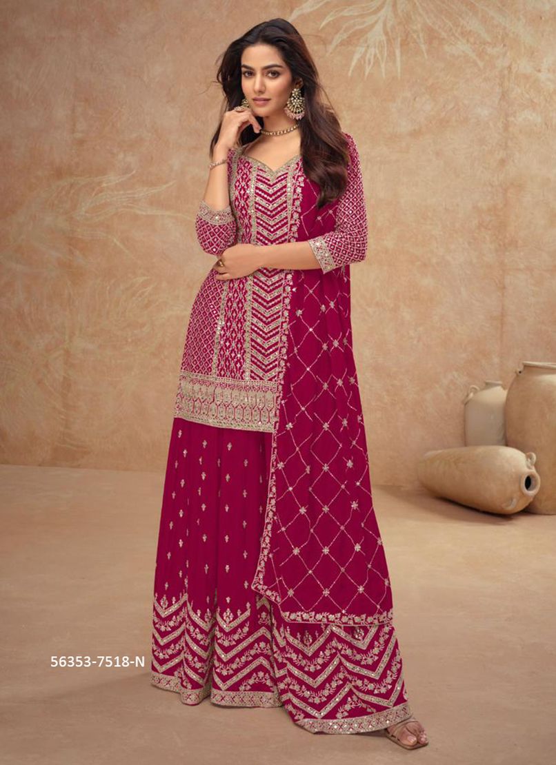 PALAK 3 - CATALOG # 56353 (SET OF 5 READYMADE SUITS)