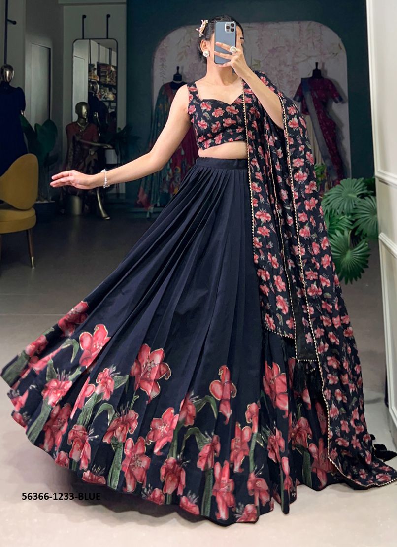 PRISHA - CATALOG # 56366 (SET OF 2 LEHENGAS (SEMI-STITCHED)) PRISHA - CATALOG # 56366 (SET OF 2 LEHENGAS (SEMI-STITCHED))