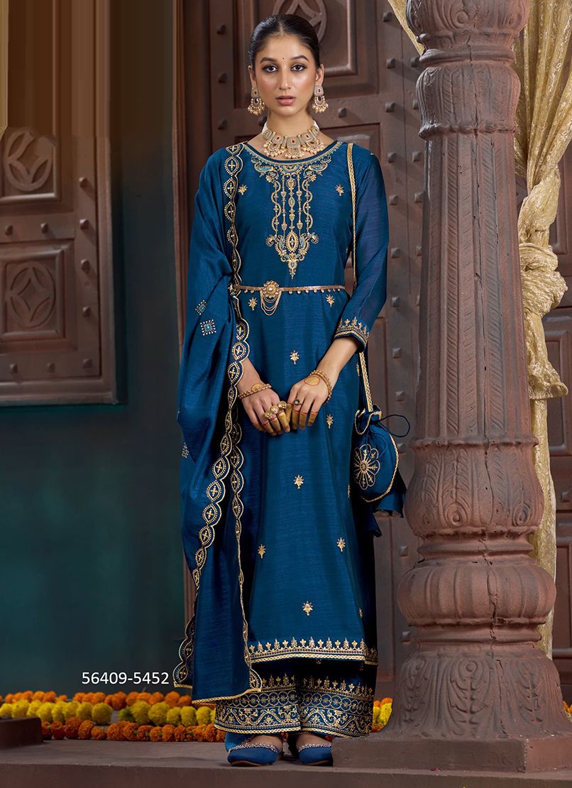 AKSHARA - CATALOG # 56409 (SET OF 6 READYMADE SUITS)