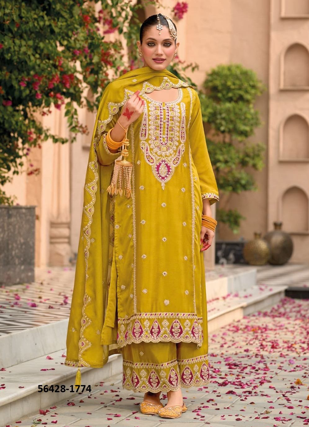 SAHAJ - CATALOG # 56428 (SET OF 3 READYMADE SUITS) SAHAJ - CATALOG # 56428 (SET OF 3 READYMADE SUITS)