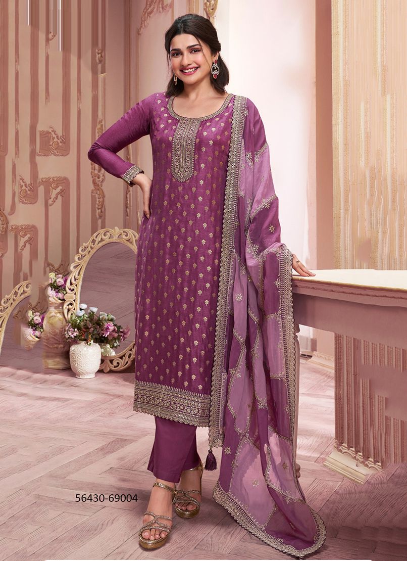 SHRISTI HITLIST - CATALOG # 56430 (SET OF 4 SEMI-STITCHED SUITS)