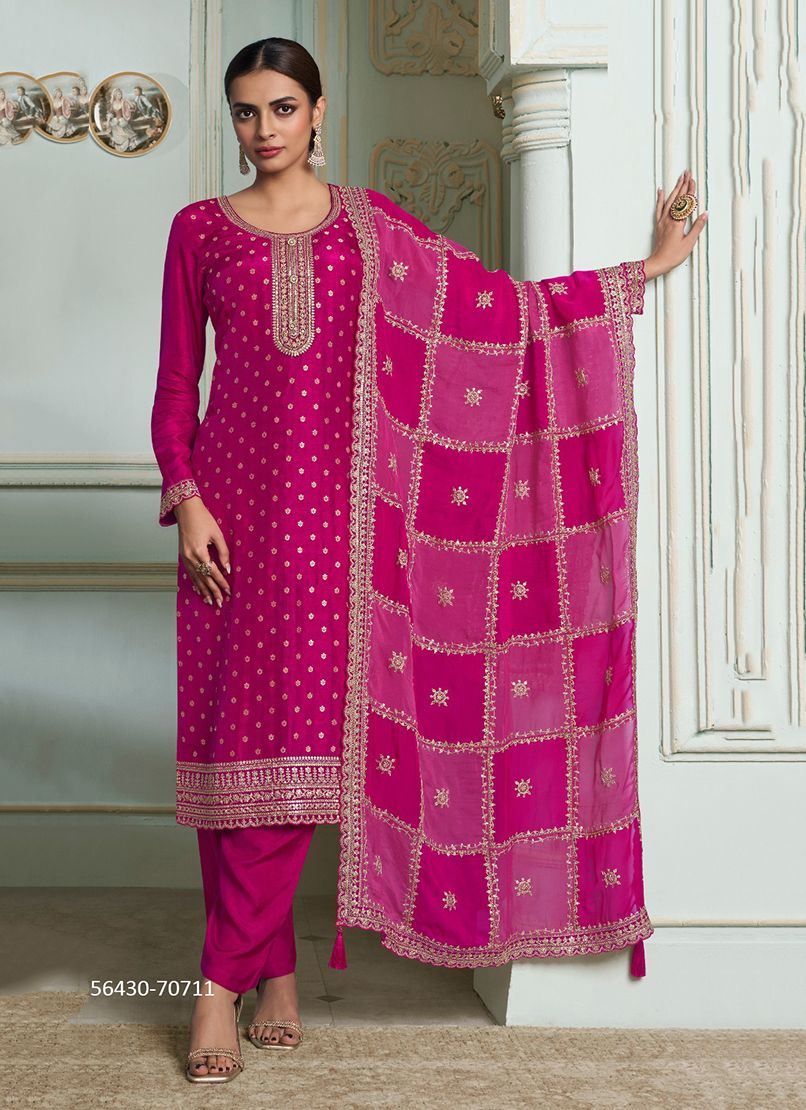 SHRISTI HITLIST - CATALOG # 56430 (SET OF 4 SEMI-STITCHED SUITS)