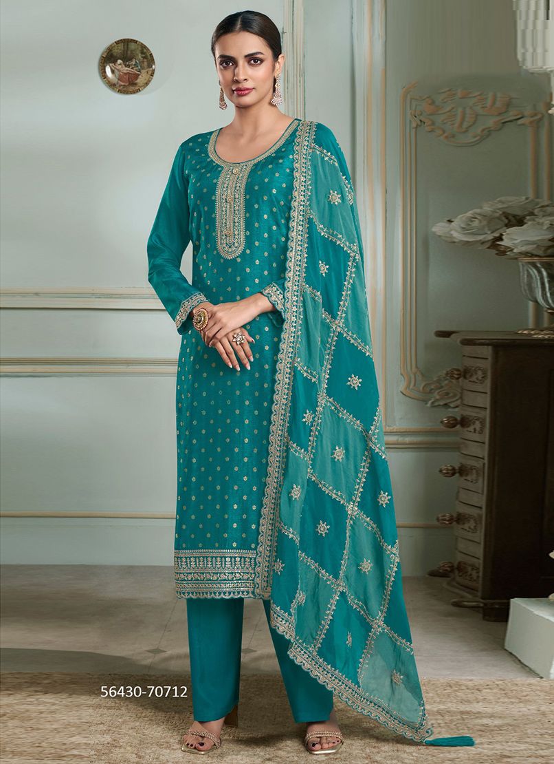 SHRISTI HITLIST - CATALOG # 56430 (SET OF 4 SEMI-STITCHED SUITS)