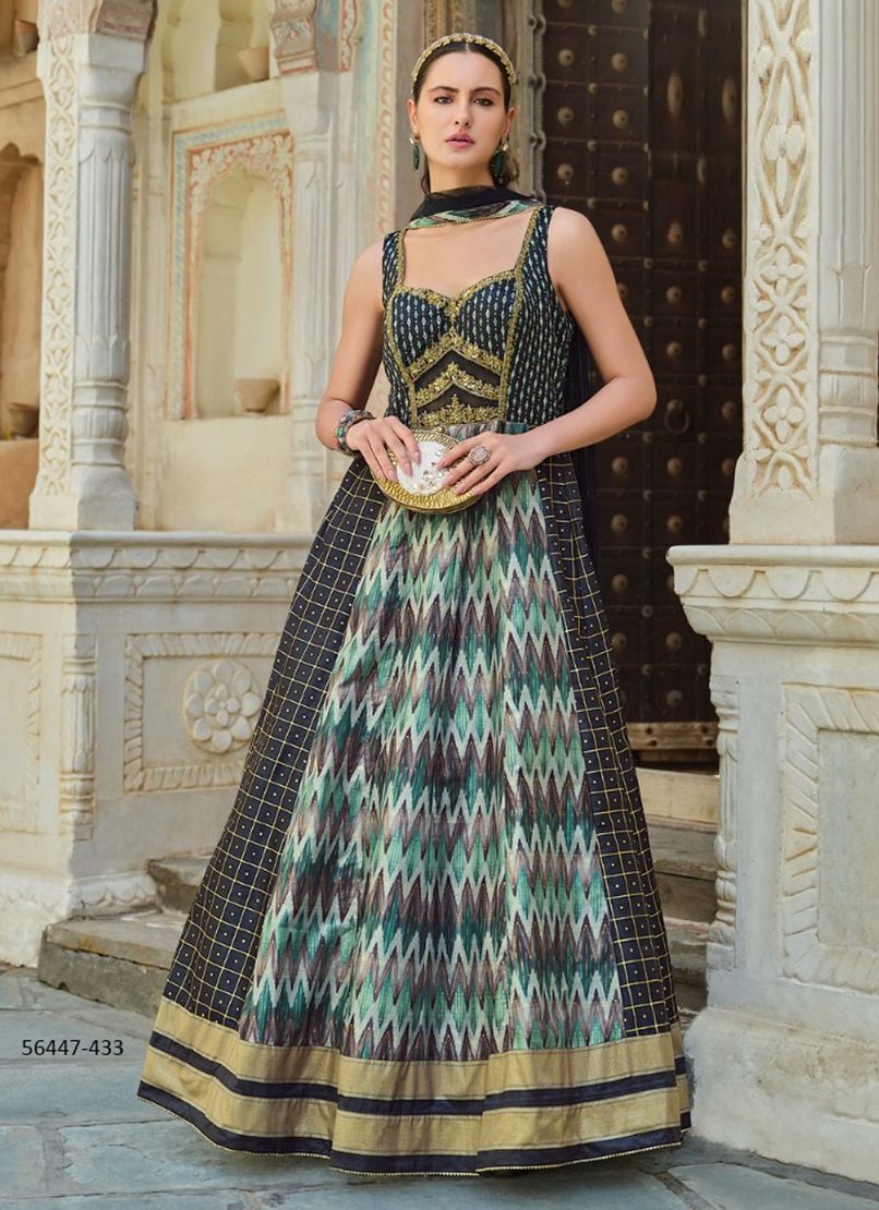 AADYASHA - CATALOG # 56447 (SET OF 10 READYMADE GOWNS) AADYASHA - CATALOG # 56447 (SET OF 10 READYMADE GOWNS)