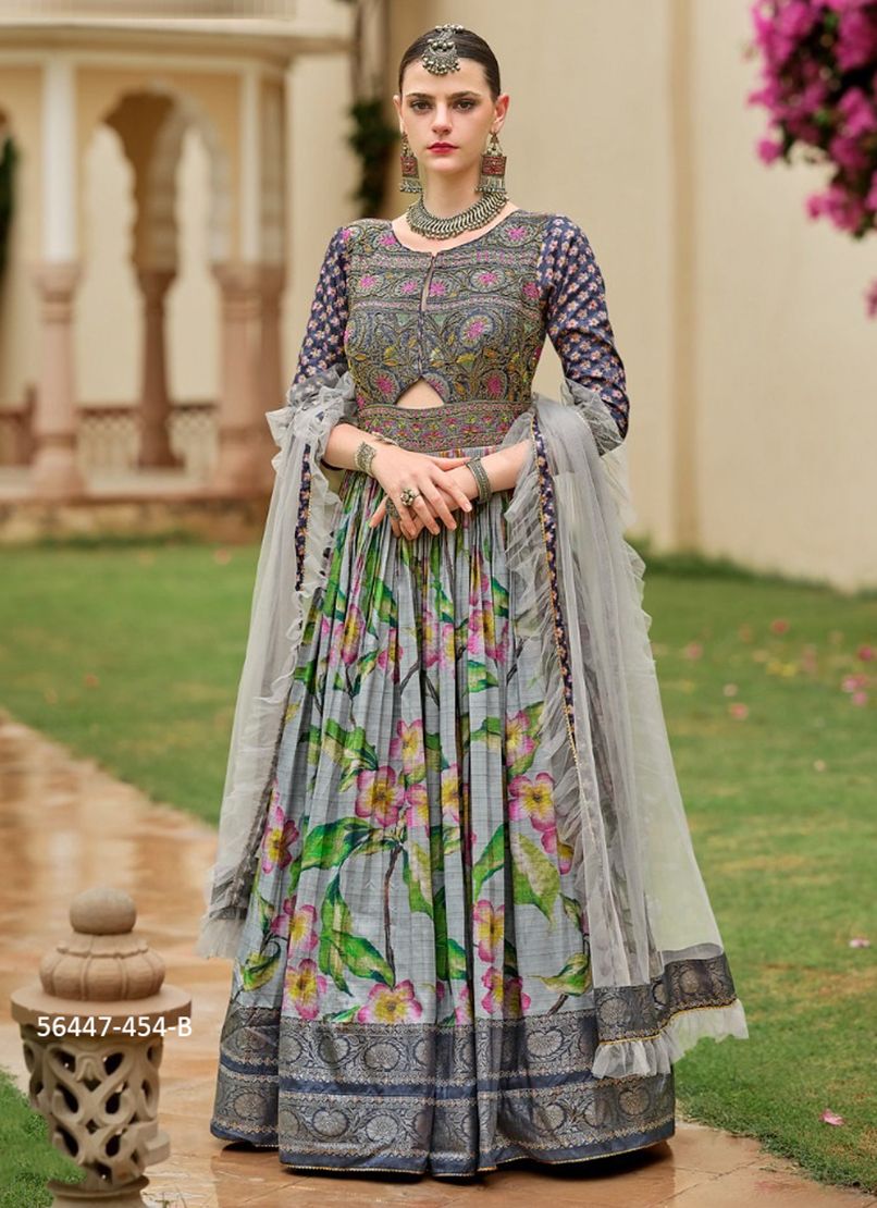 AADYASHA - CATALOG # 56447 (SET OF 10 READYMADE GOWNS) AADYASHA - CATALOG # 56447 (SET OF 10 READYMADE GOWNS)