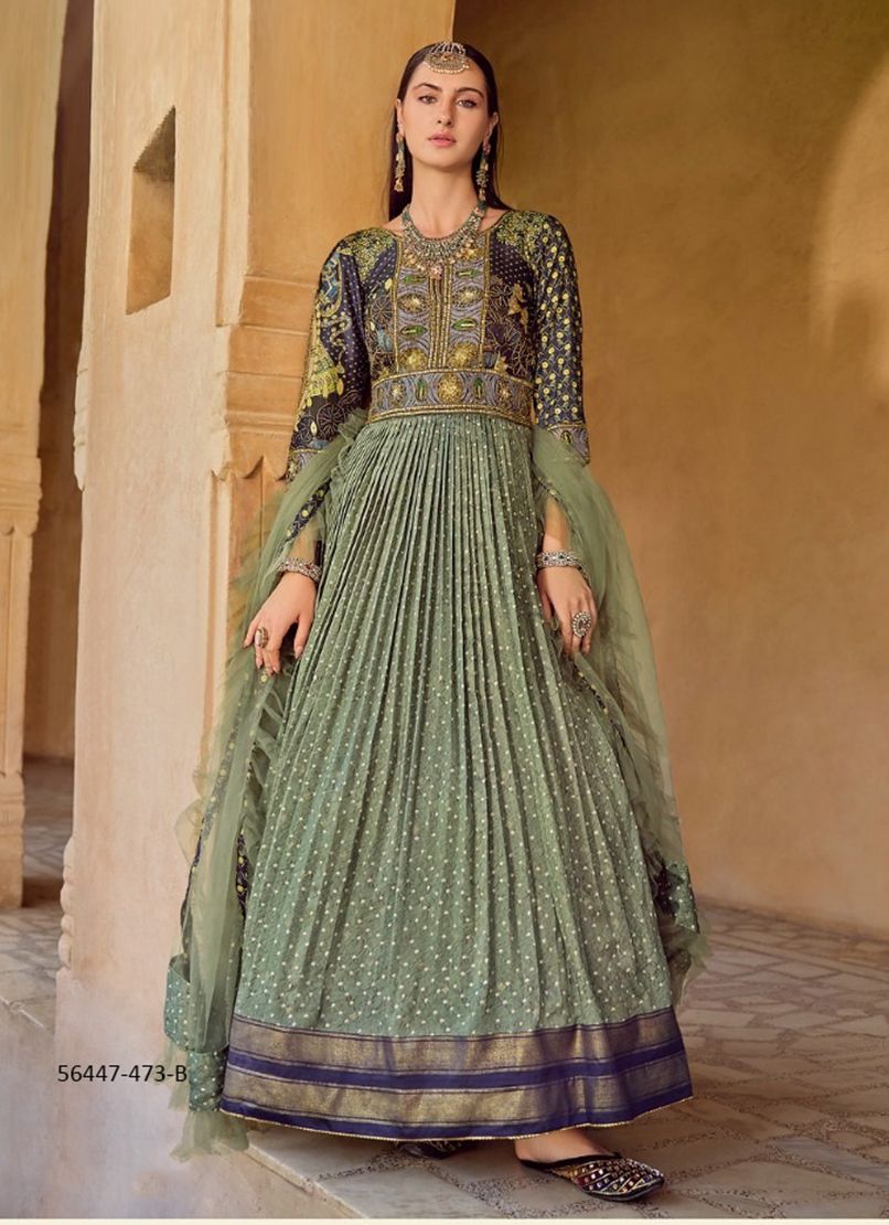 AADYASHA - CATALOG # 56447 (SET OF 10 READYMADE GOWNS) AADYASHA - CATALOG # 56447 (SET OF 10 READYMADE GOWNS)