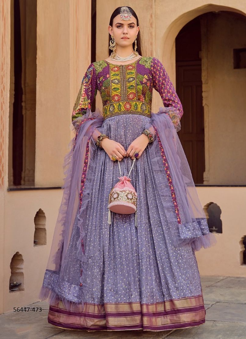 AADYASHA - CATALOG # 56447 (SET OF 10 READYMADE GOWNS) AADYASHA - CATALOG # 56447 (SET OF 10 READYMADE GOWNS)