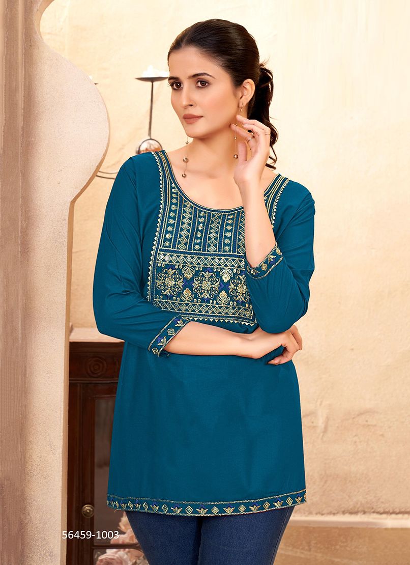 DARSHINI - CATALOG # 56459 (SET OF 6 READYMADE KURTIS) DARSHINI - CATALOG # 56459 (SET OF 6 READYMADE KURTIS)