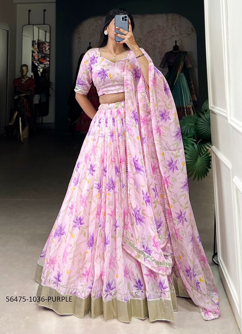SERIES 1036 - CATALOG # 56475 (SET OF 4 LEHENGAS (SEMI-STITCHED)) SERIES 1036 - CATALOG # 56475 (SET OF 4 LEHENGAS (SEMI-STITCHED))