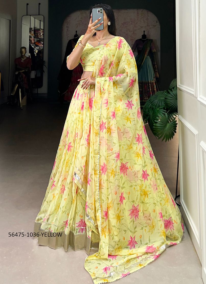 SERIES 1036 - CATALOG # 56475 (SET OF 4 LEHENGAS (SEMI-STITCHED)) SERIES 1036 - CATALOG # 56475 (SET OF 4 LEHENGAS (SEMI-STITCHED))