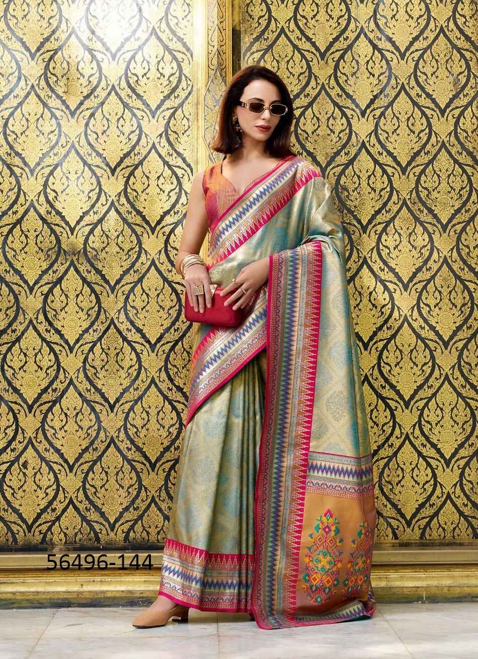 RAJMATA - CATALOG # 56496 (SET OF 6 SAREES)