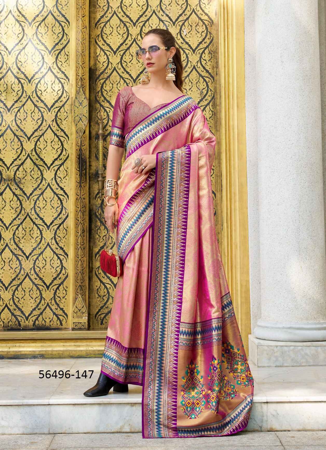 RAJMATA - CATALOG # 56496 (SET OF 6 SAREES)
