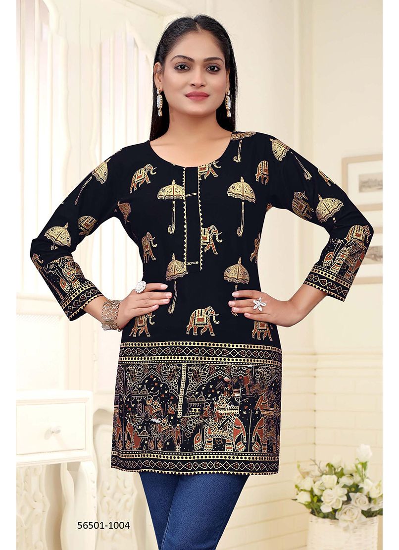 KIKI - CATALOG # 56501 (SET OF 7 READYMADE KURTIS) MADE IN INDIA BY SANGEET