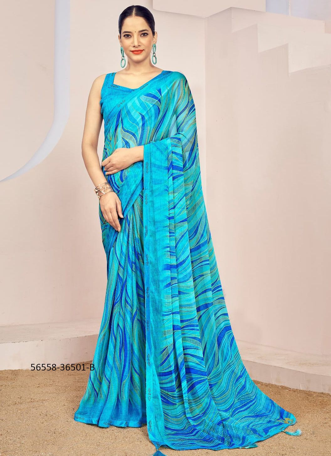 VANILLA 12 - CATALOG # 56558 (SET OF 12 SAREES)