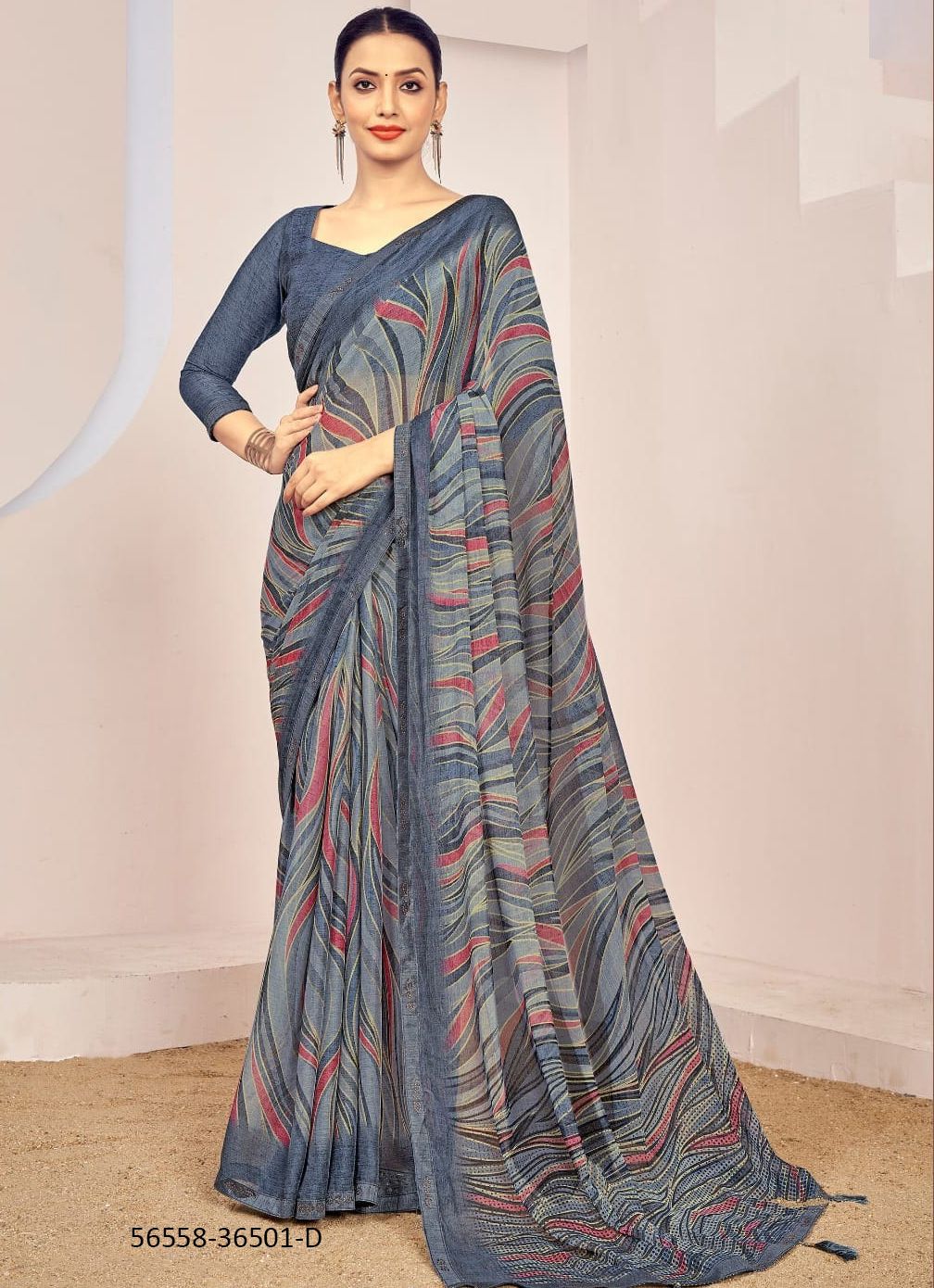VANILLA 12 - CATALOG # 56558 (SET OF 12 SAREES)