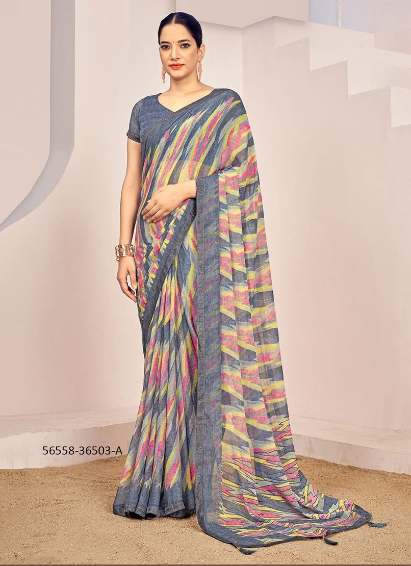 VANILLA 12 - CATALOG # 56558 (SET OF 12 SAREES)