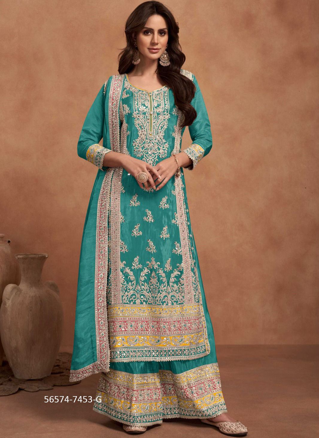 NAZIA COLOR - CATALOG # 56574 (SET OF 3 READYMADE SUITS) NAZIA COLOR - CATALOG # 56574 (SET OF 3 READYMADE SUITS)