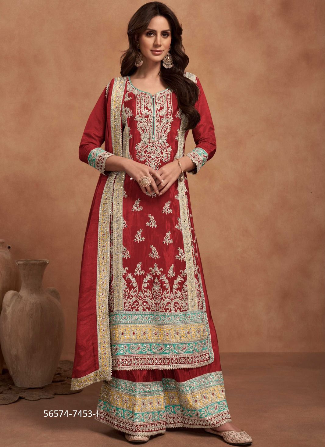 NAZIA COLOR - CATALOG # 56574 (SET OF 3 READYMADE SUITS) NAZIA COLOR - CATALOG # 56574 (SET OF 3 READYMADE SUITS)