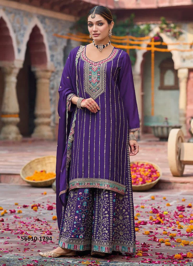 SEHENAAZ - CATALOG # 56610 (SET OF 4 READYMADE SUITS)