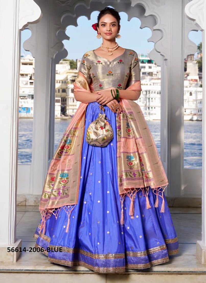 KEETHANA - CATALOG # 56614 (SET OF 4 LEHENGAS (SEMI-STITCHED))