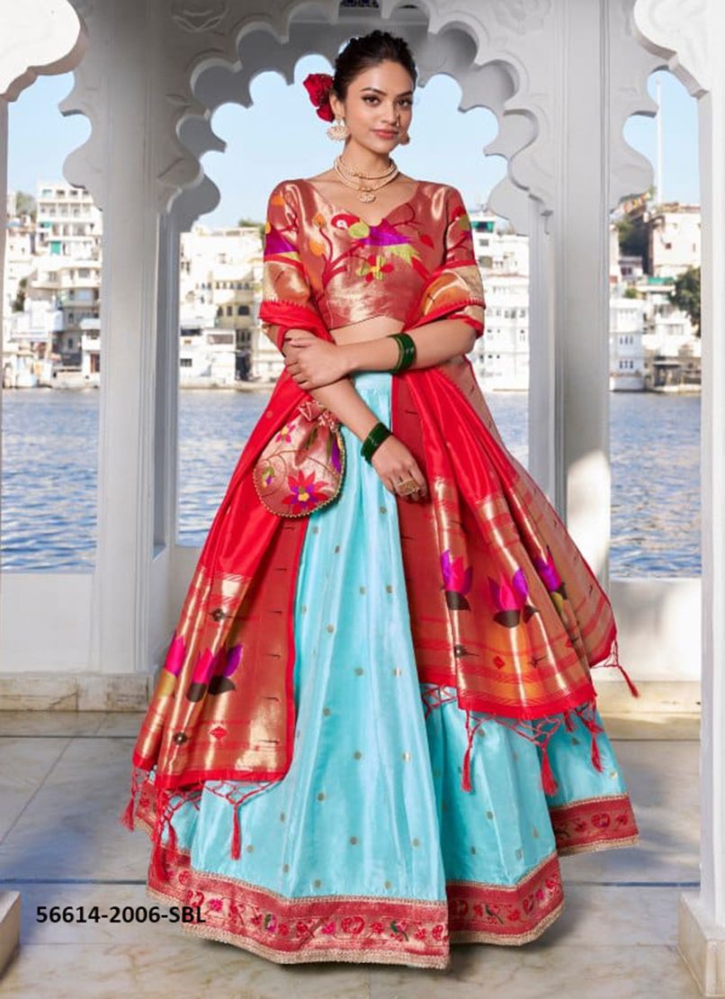 KEETHANA - CATALOG # 56614 (SET OF 4 LEHENGAS (SEMI-STITCHED))