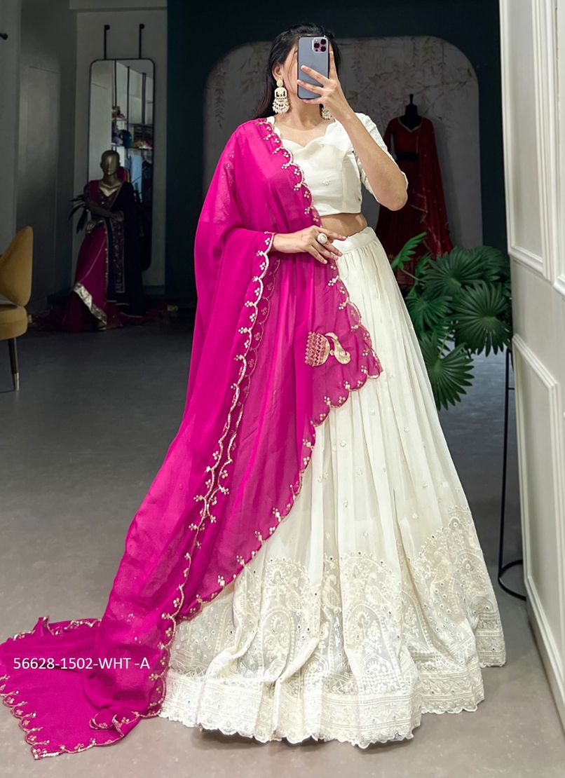 SERIES 1502 - CATALOG # 56628 (SET OF 2 LEHENGAS (SEMI-STITCHED)) SERIES 1502 - CATALOG # 56628 (SET OF 2 LEHENGAS (SEMI-STITCHED))
