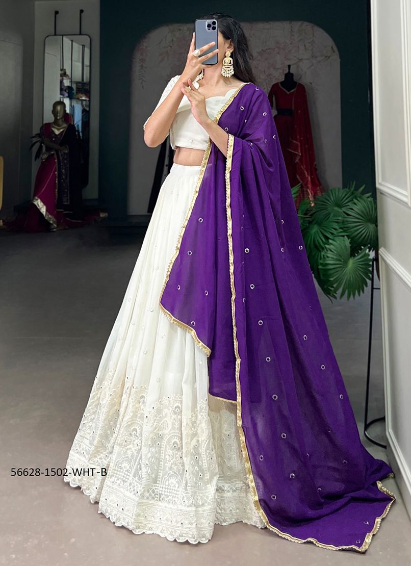 SERIES 1502 - CATALOG # 56628 (SET OF 2 LEHENGAS (SEMI-STITCHED)) SERIES 1502 - CATALOG # 56628 (SET OF 2 LEHENGAS (SEMI-STITCHED))