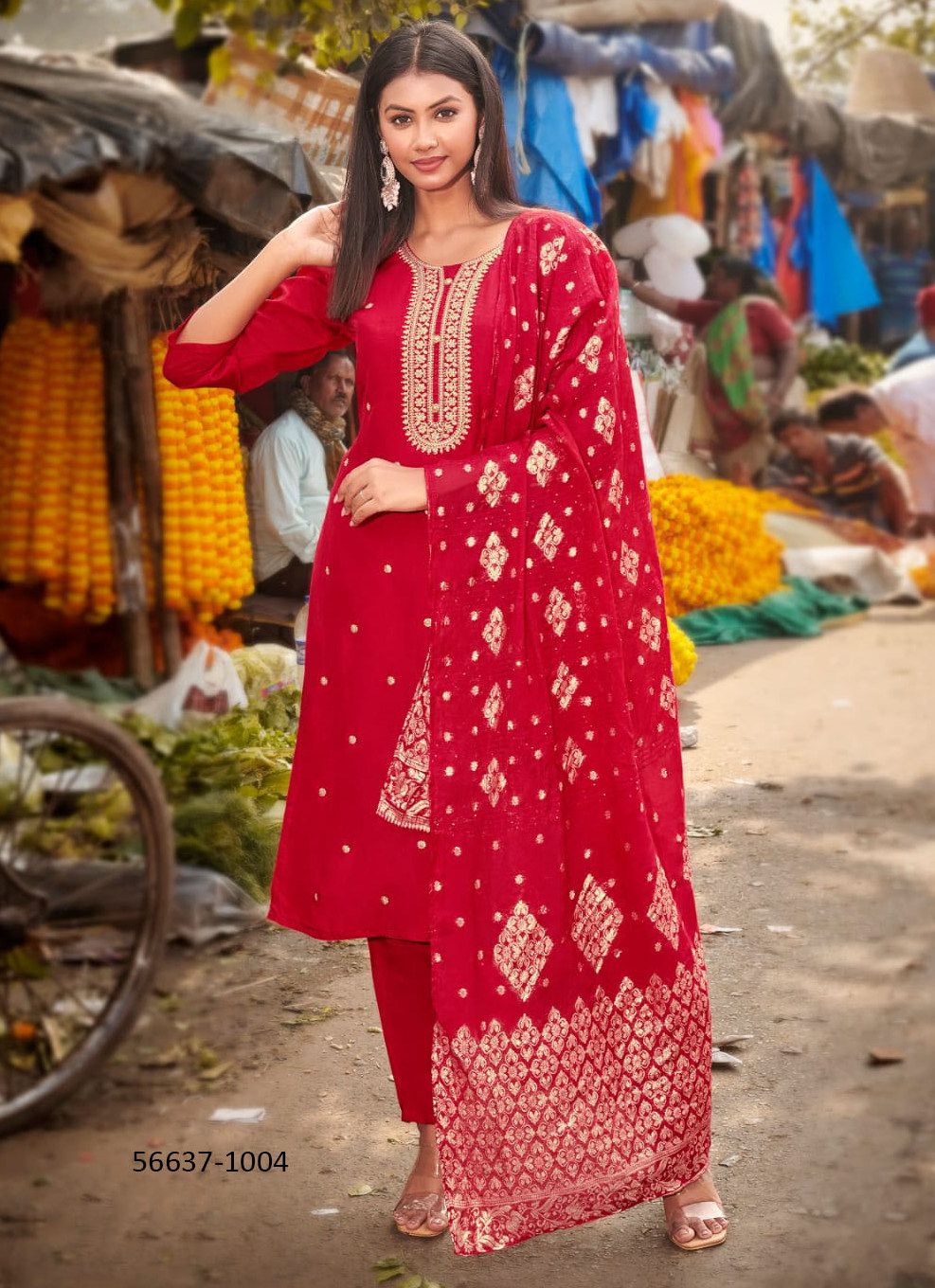 MEERA - CATALOG # 56637 (SET OF 6 READYMADE SUITS) 