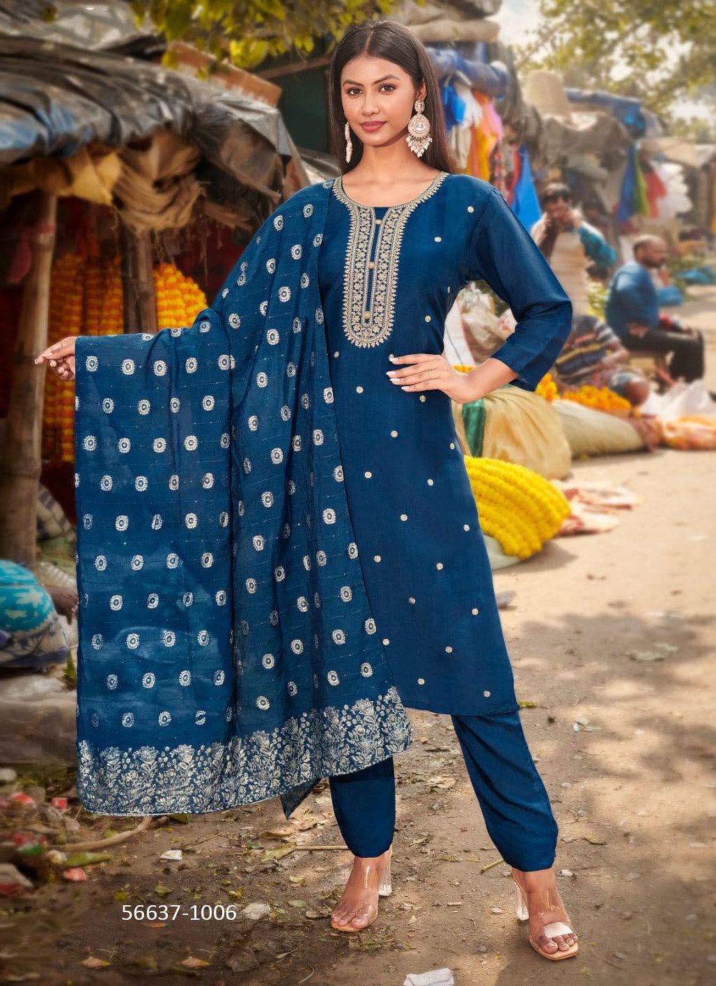 MEERA - CATALOG # 56637 (SET OF 6 READYMADE SUITS) 