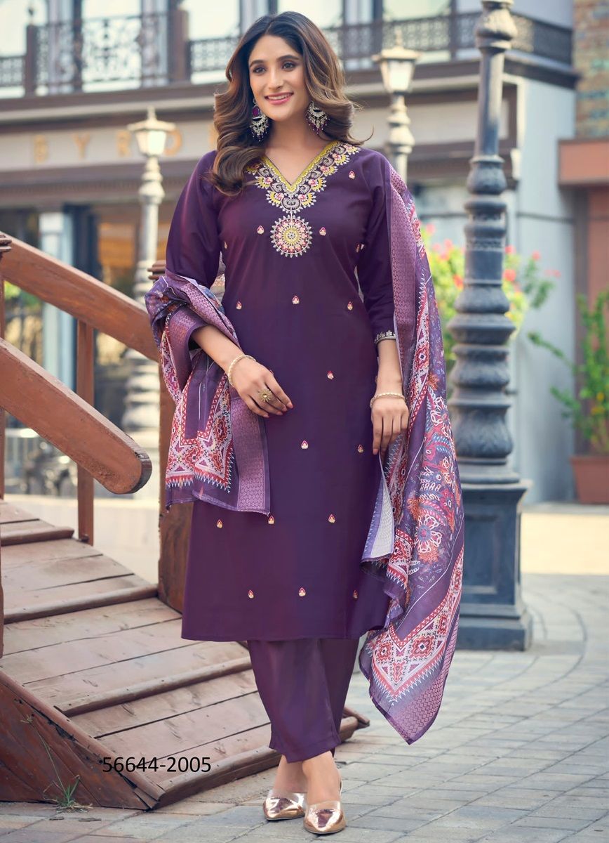 NUSRAT 2 - CATALOG # 56644 (SET OF 4 READYMADE SUITS)