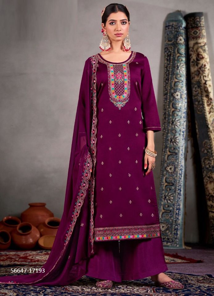 YATRI - CATALOG # 56647 (SET OF 6 SEMI-STITCHED SUITS)