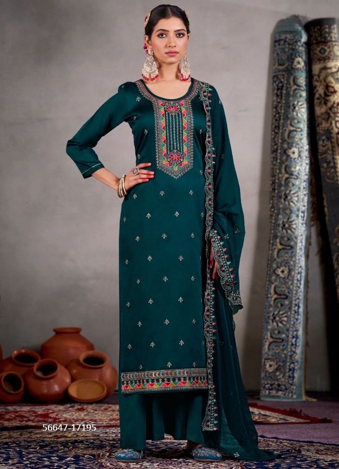 YATRI - CATALOG # 56647 (SET OF 6 SEMI-STITCHED SUITS)