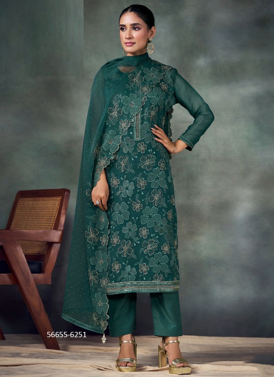 JIYA - CATALOG # 56655 (SET OF 6 SEMI-STITCHED SUITS) JIYA - CATALOG # 56655 (SET OF 6 SEMI-STITCHED SUITS)