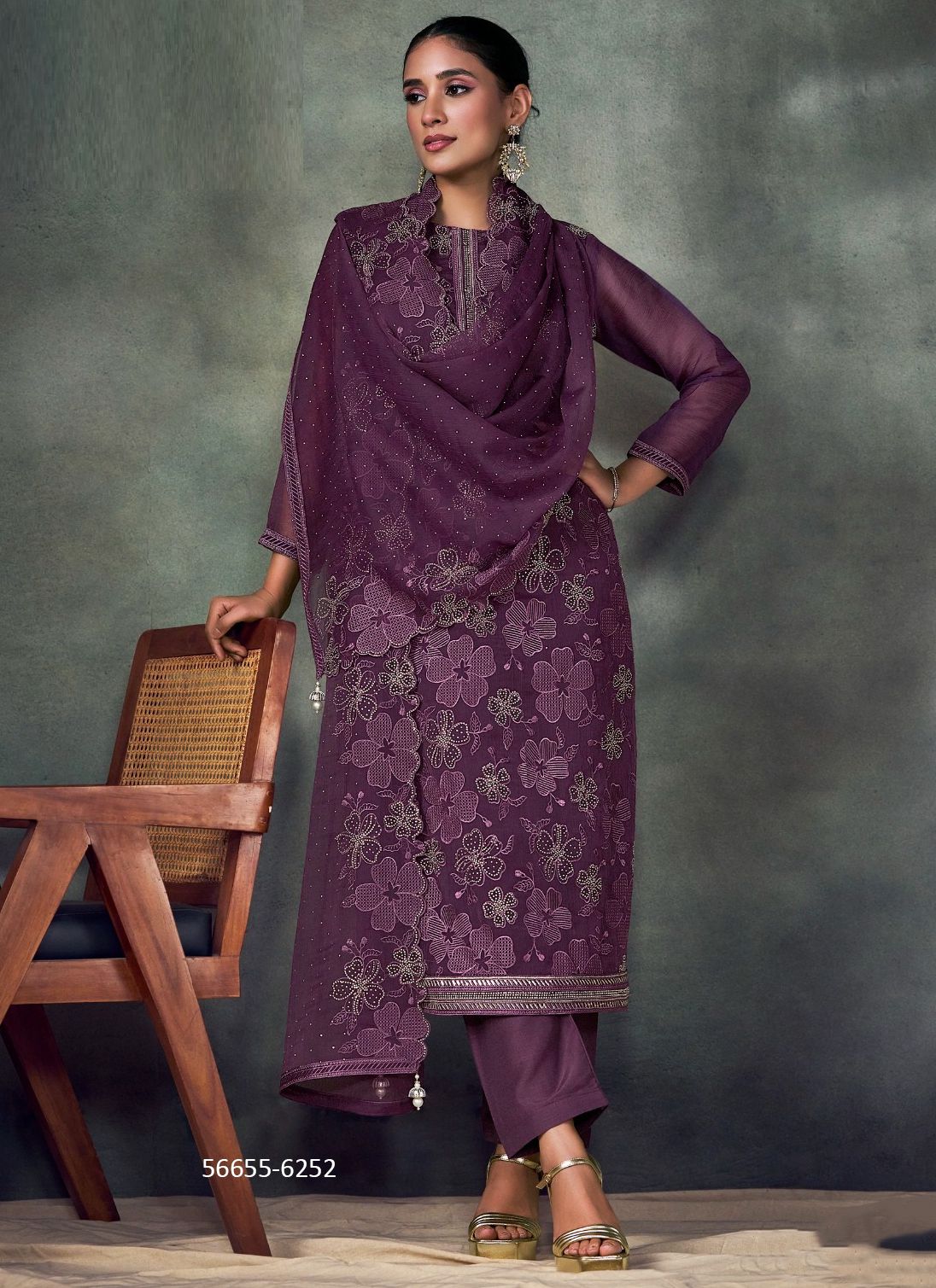 JIYA - CATALOG # 56655 (SET OF 6 SEMI-STITCHED SUITS) JIYA - CATALOG # 56655 (SET OF 6 SEMI-STITCHED SUITS)