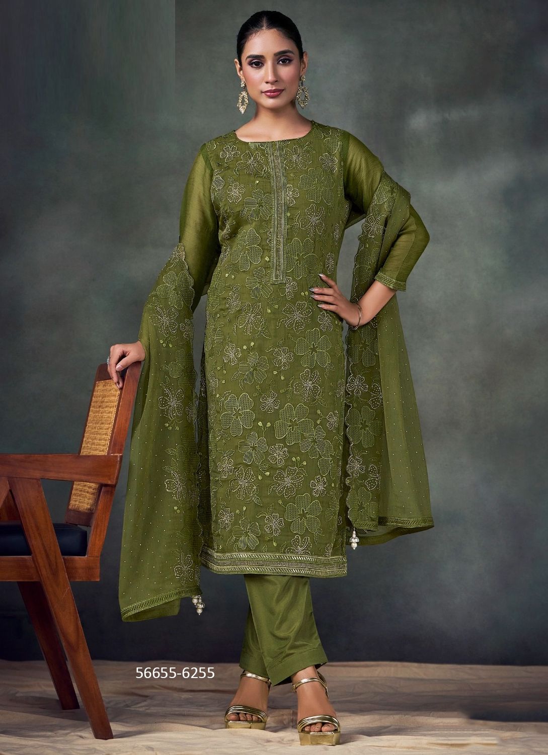JIYA - CATALOG # 56655 (SET OF 6 SEMI-STITCHED SUITS) JIYA - CATALOG # 56655 (SET OF 6 SEMI-STITCHED SUITS)