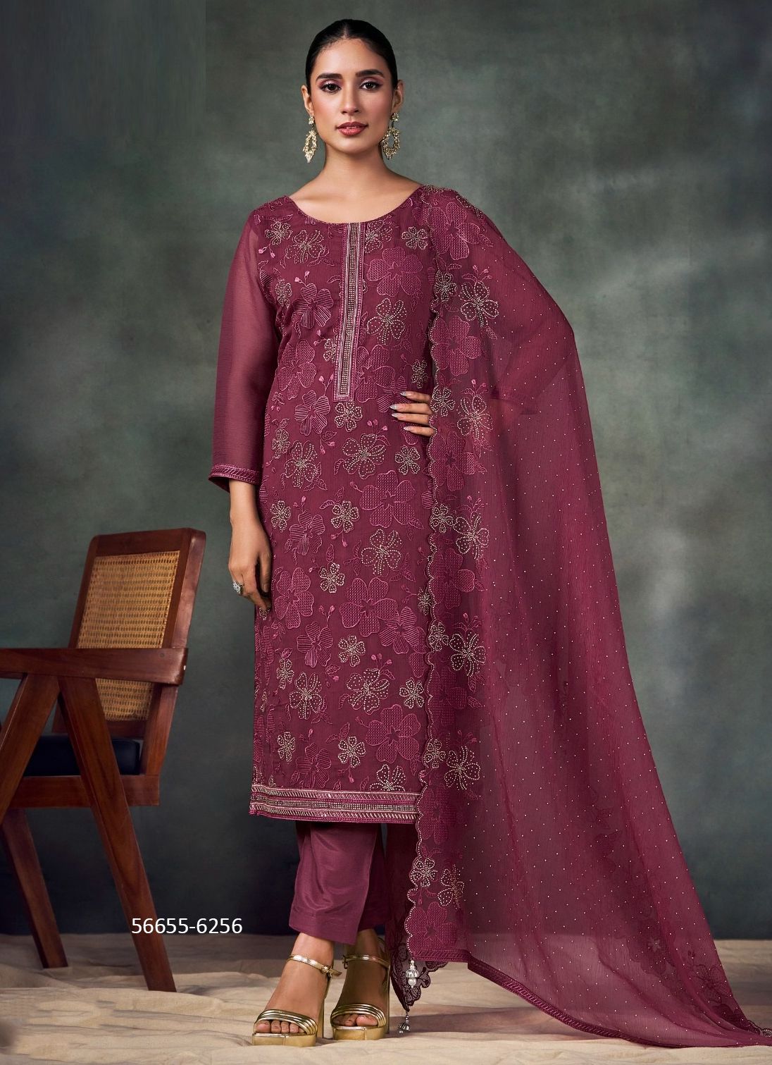 JIYA - CATALOG # 56655 (SET OF 6 SEMI-STITCHED SUITS) JIYA - CATALOG # 56655 (SET OF 6 SEMI-STITCHED SUITS)