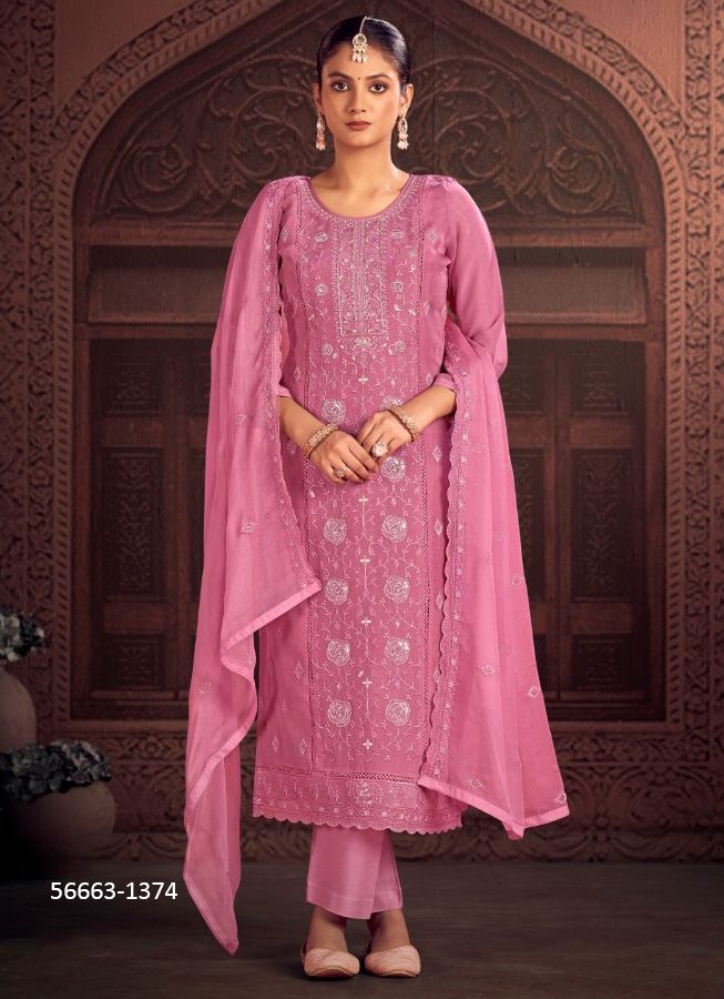 KUMKUM - CATALOG # 56663 (SET OF 4 SEMI-STITCHED SUITS) KUMKUM - CATALOG # 56663 (SET OF 4 SEMI-STITCHED SUITS)
