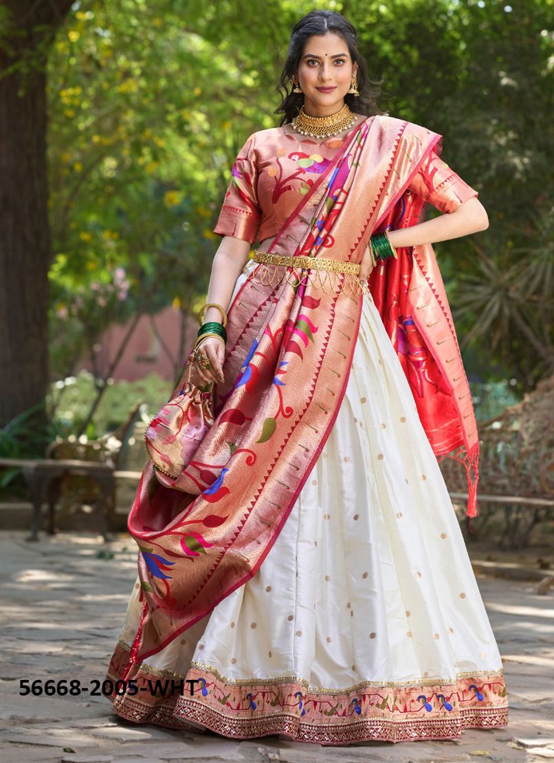 RUDRANI - CATALOG # 56668 (SET OF 2 LEHENGAS (SEMI-STITCHED))